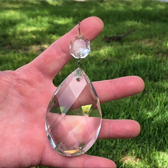 Vintage Other - Vintage Large Faceted Crystal Prism Sun Catcher 4"
